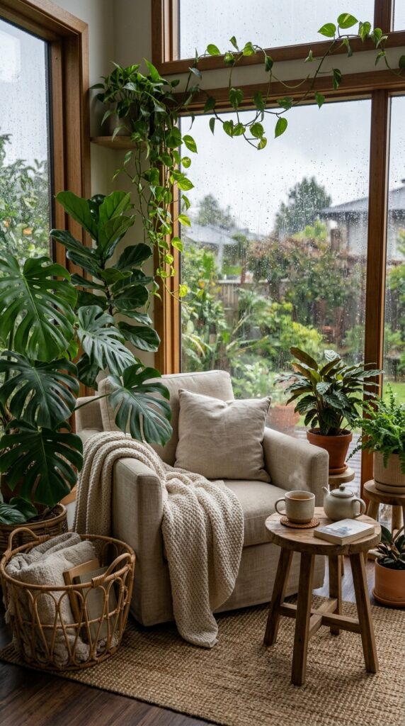 Indoor Plant and Relaxation Corner