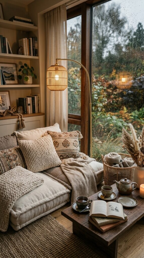 Layered Floor Cushion Corner