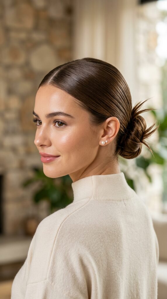 Low Sleek Spiky Bun