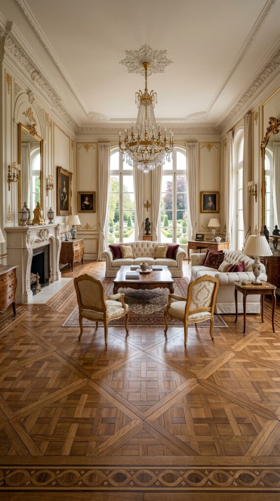 Luxury Versailles-Inspired Herringbone Floor