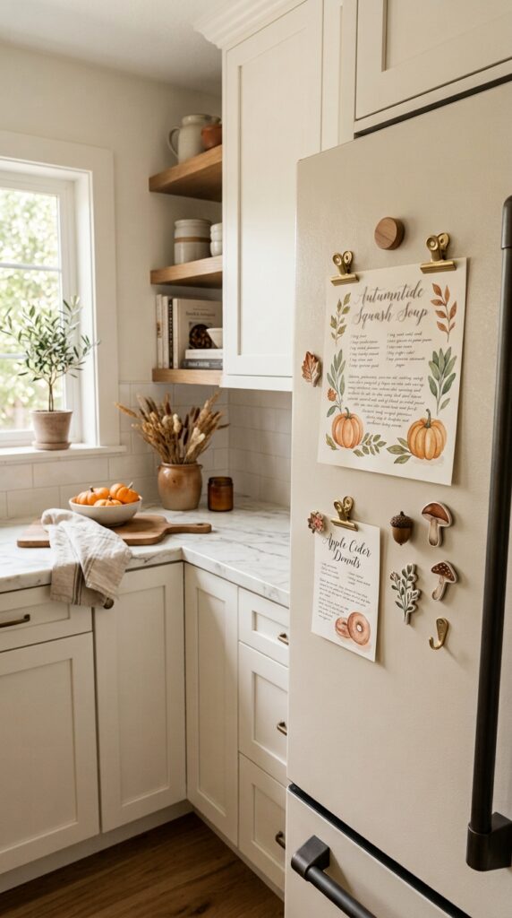Magnetic Refrigerator Recipe Display