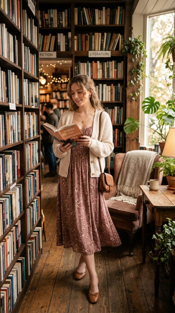 Midi Dress With Cardigan
