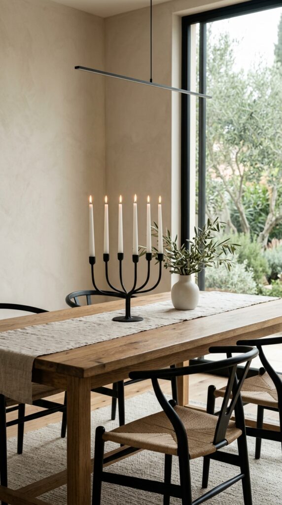 Minimalist Modern Iron Candelabra