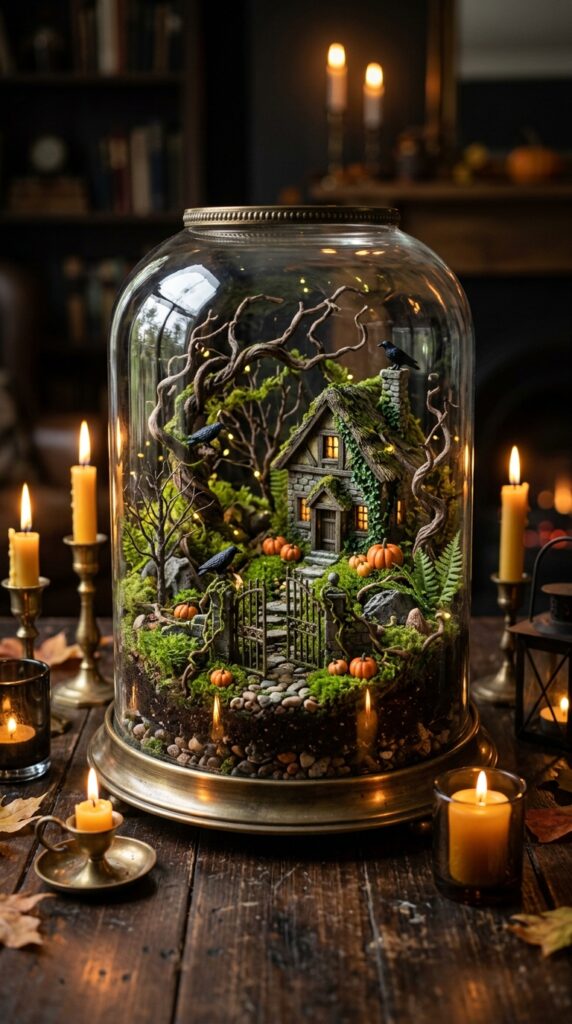 Moss Terrarium Spooky Centerpiece