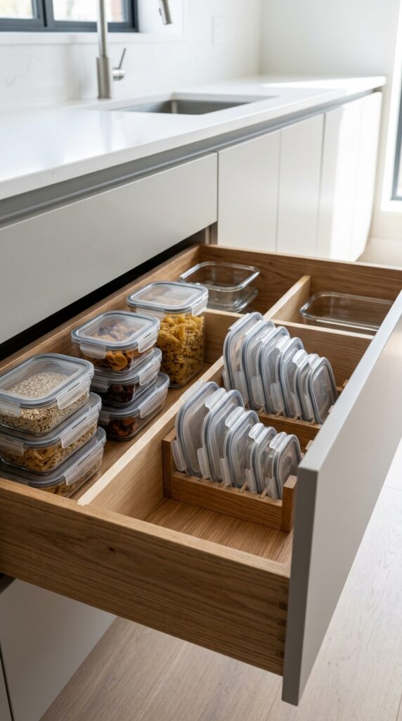 Organize Containers with Drawer Dividers