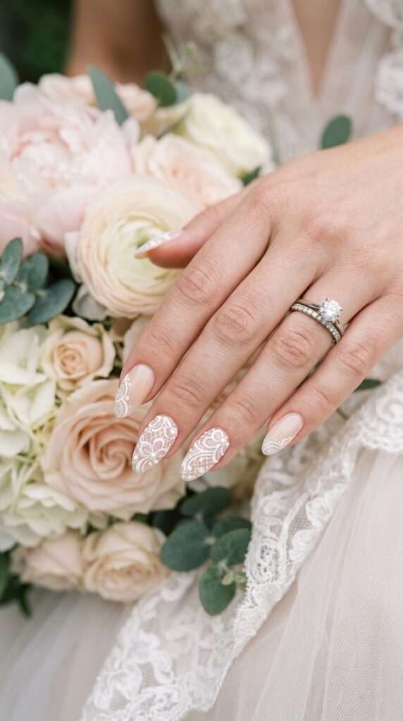 Pearl Inlay With Lace Details