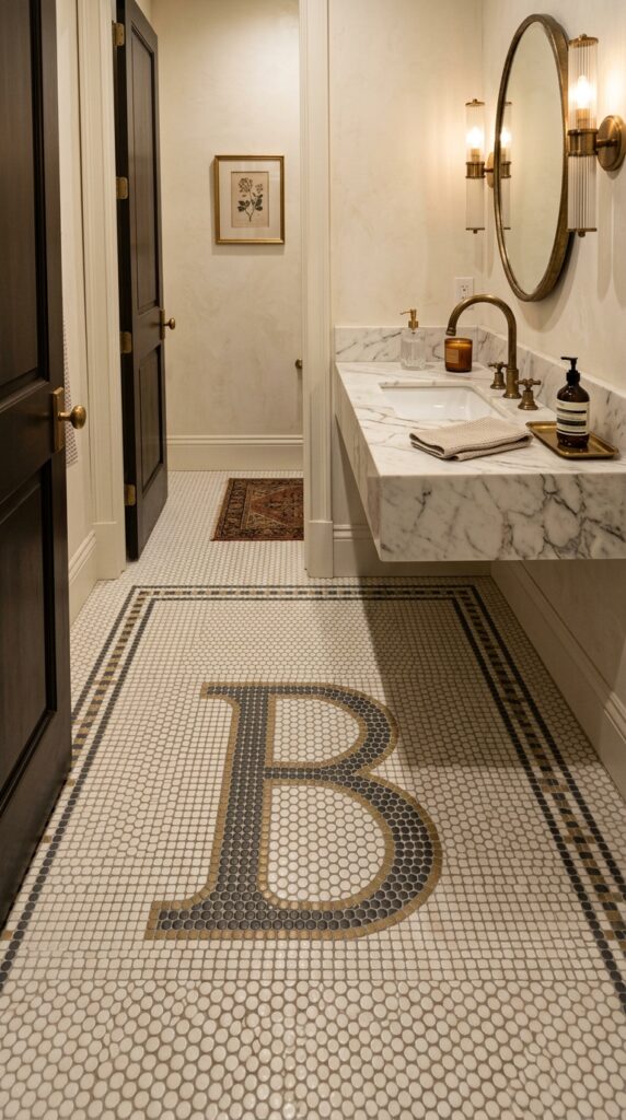Penny Tile Monogram Floor