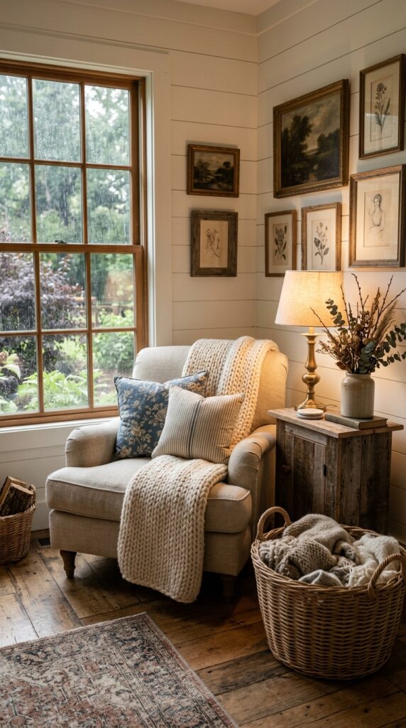 Rustic Farmhouse Comfort Corner