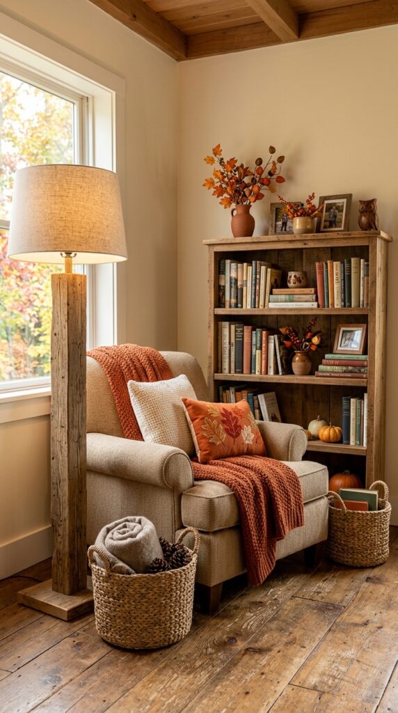 Rustic Wooden Floor Lamp