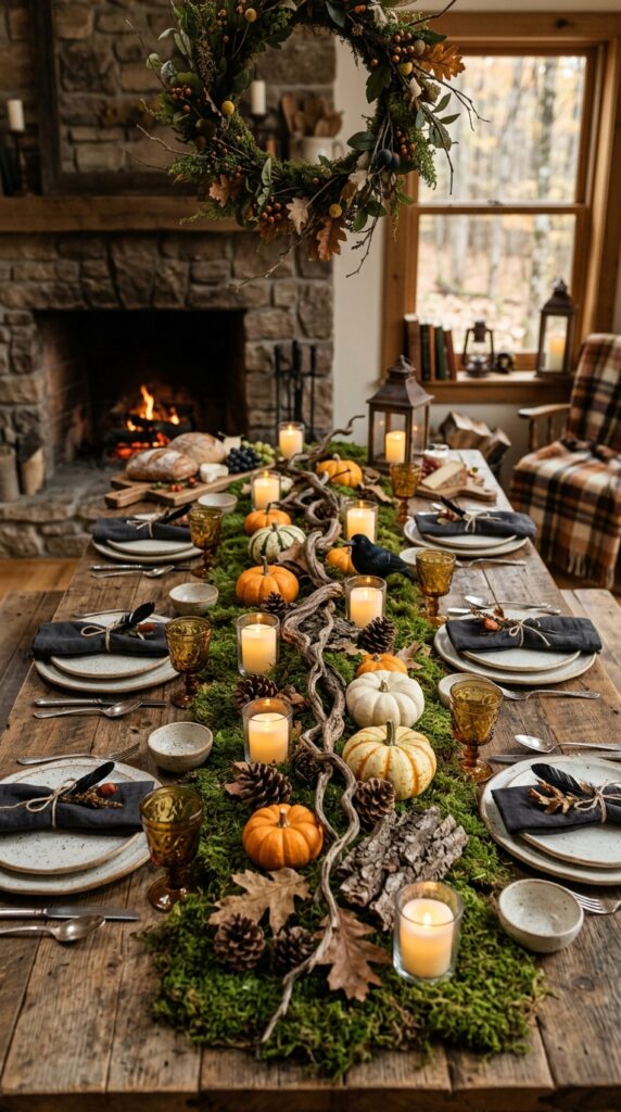 Rustic Woodland Halloween Table