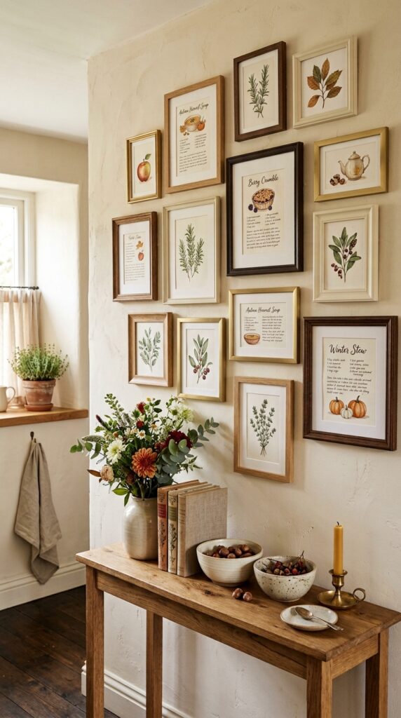 Seasonal Recipe Gallery Wall