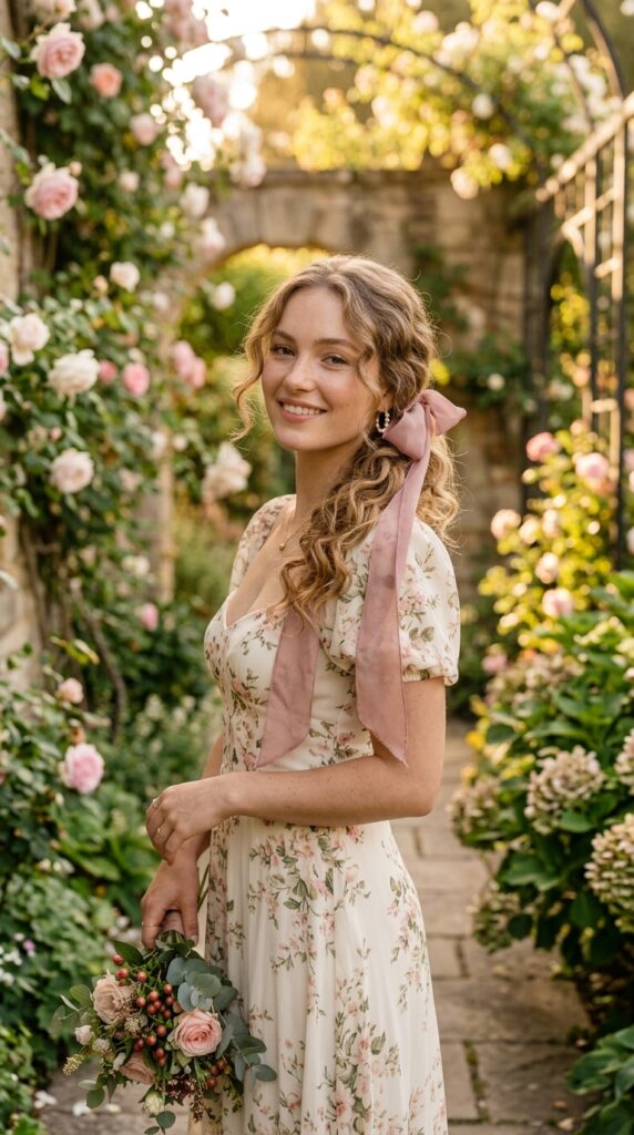 Side Ponytail With Romantic Ribbon