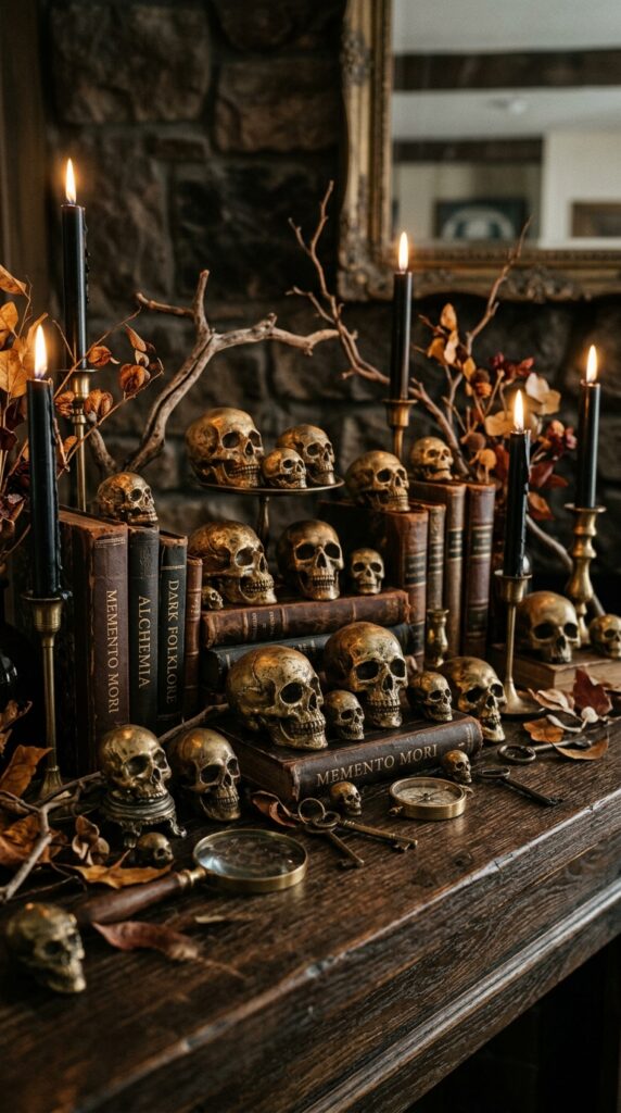 Small Antique Gold Skull Collection
