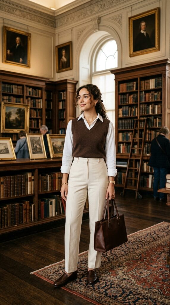Sweater Vest With Tailored Pants
