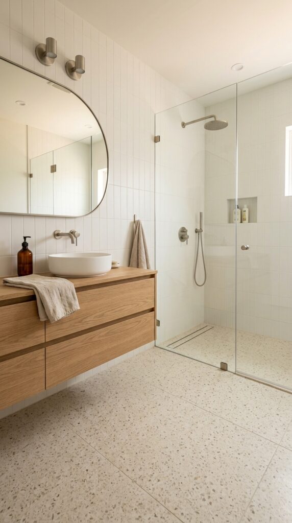 Terrazzo Floor and Shower Combination