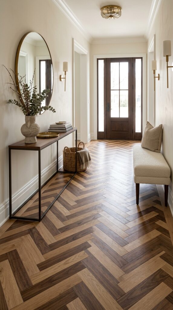Two-Tone Herringbone Wood Pattern