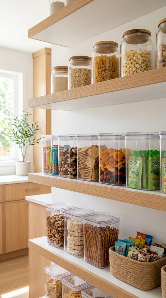 Use Clear Storage Containers for Snacks