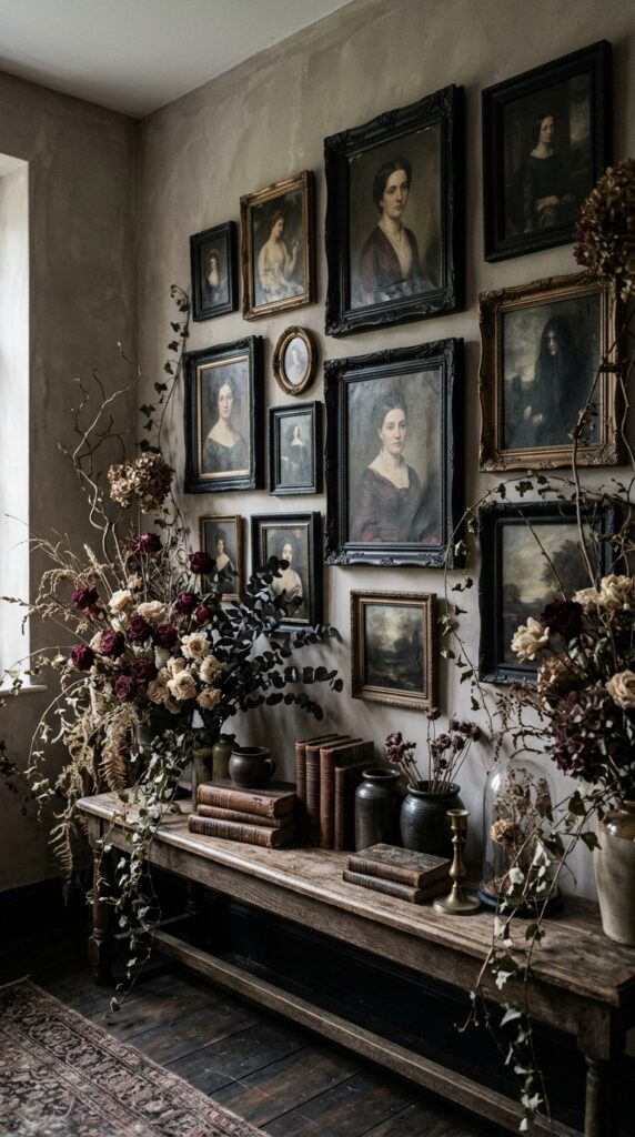 Victorian Gothic Portraits With Dried Flowers