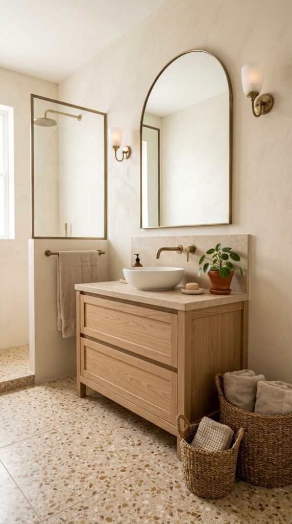 Warm Beige Terrazzo Flooring