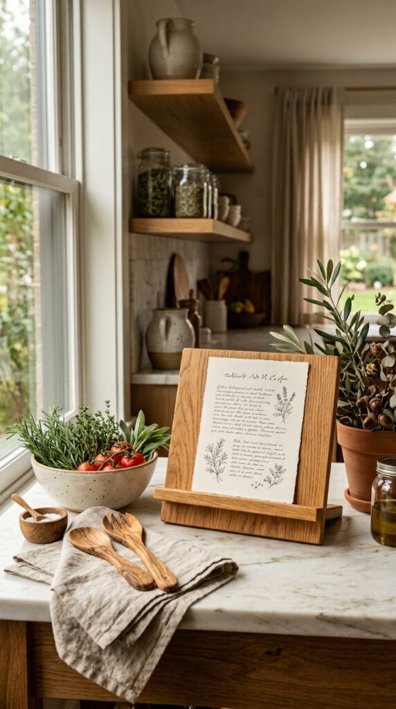 Wooden Recipe Stand