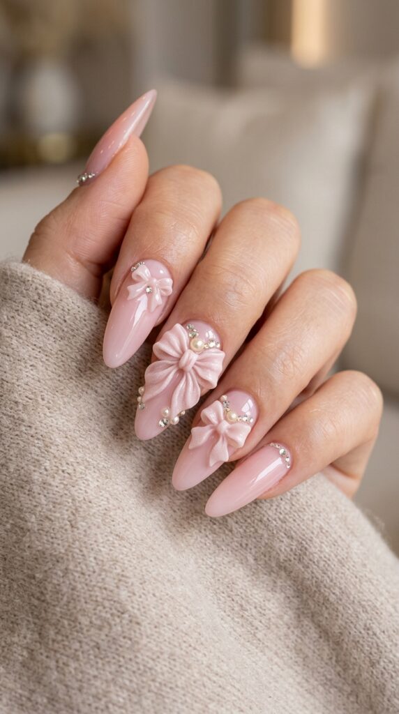 3D Bow Nail Art