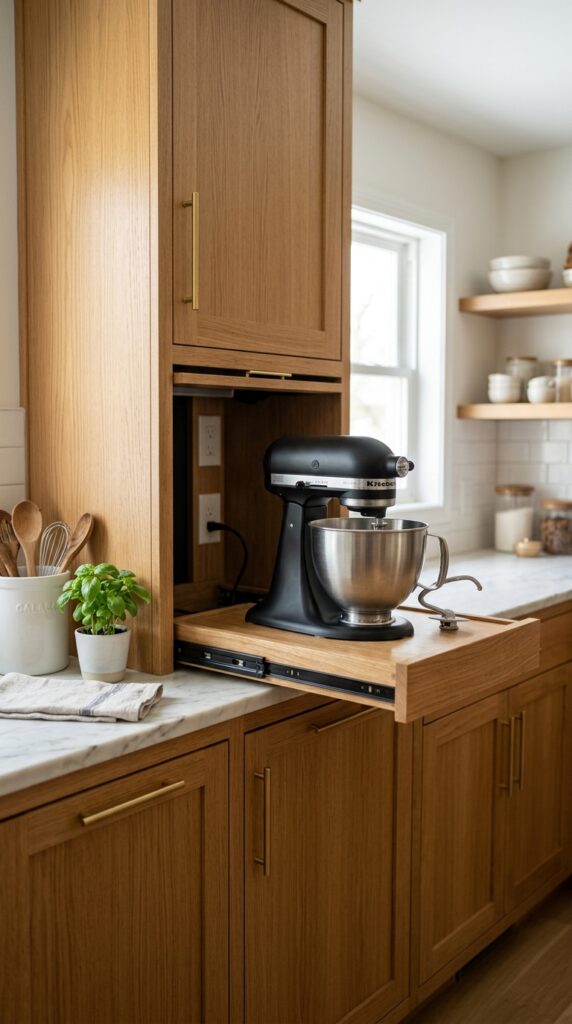 Appliance Garage with Pull-Out Shelf