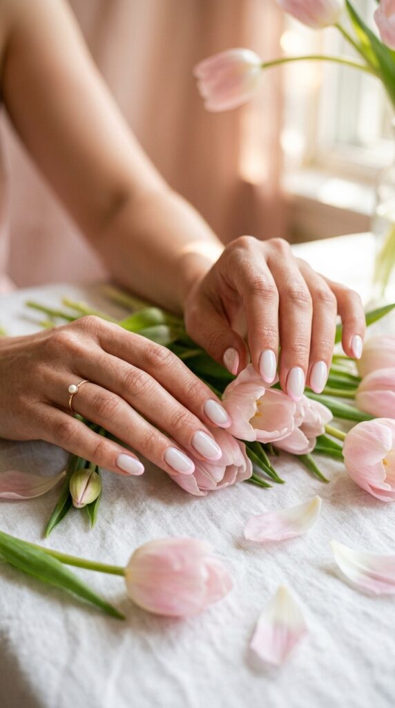 Baby Pink Micro French Tips