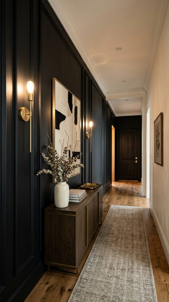 Black Board and Batten Accent Wall