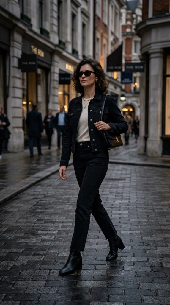 Black Denim Canadian Tuxedo