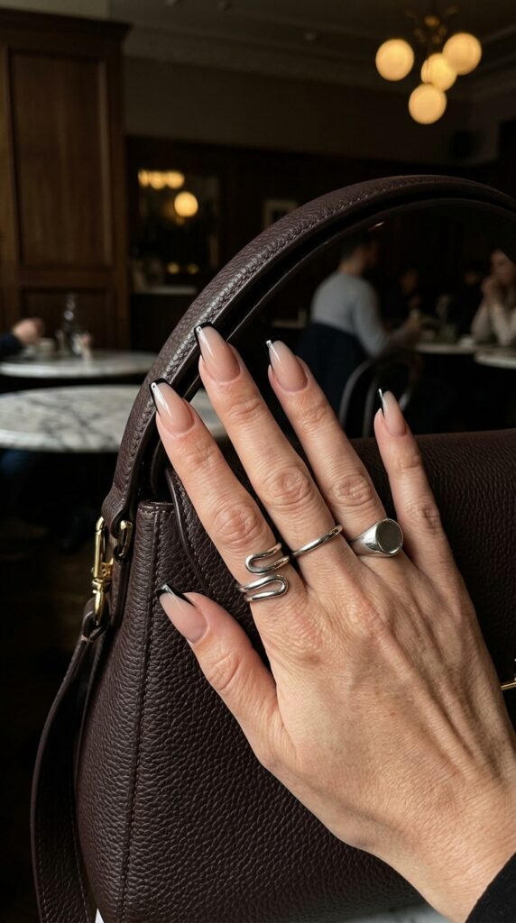 Black Micro French Tips