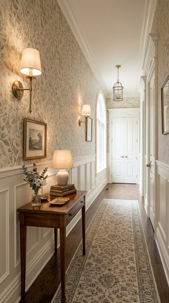 Board and Batten With Wallpaper