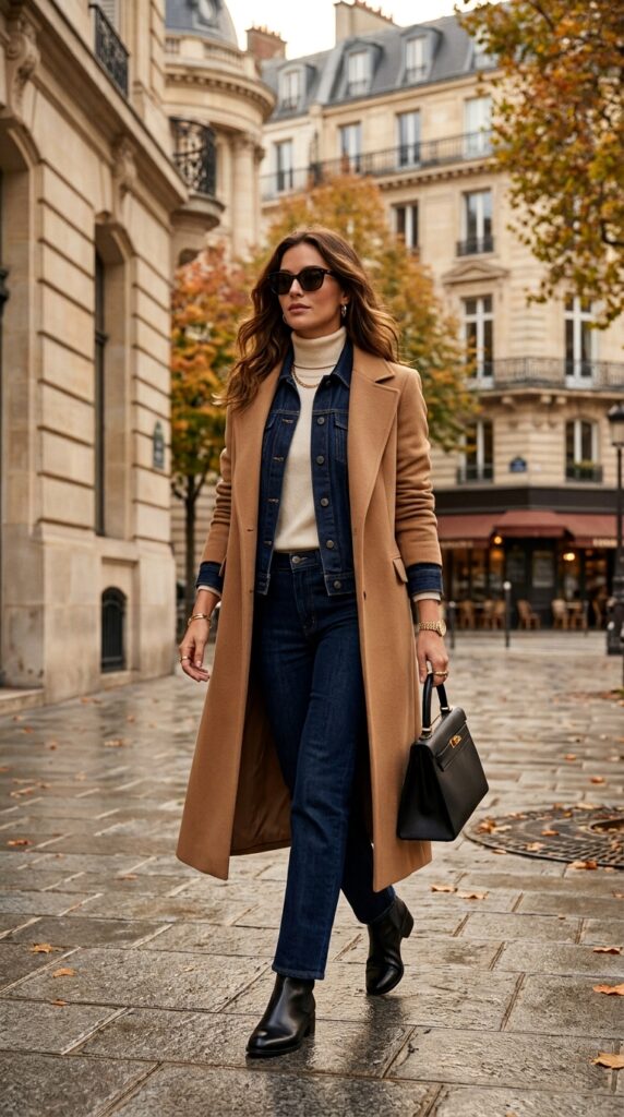 Canadian Tuxedo With a Long Coat