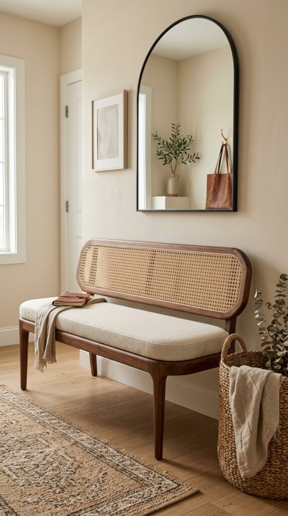 Cane Webbing Bench Makeover