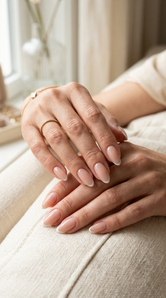 Classic White Micro French Tips