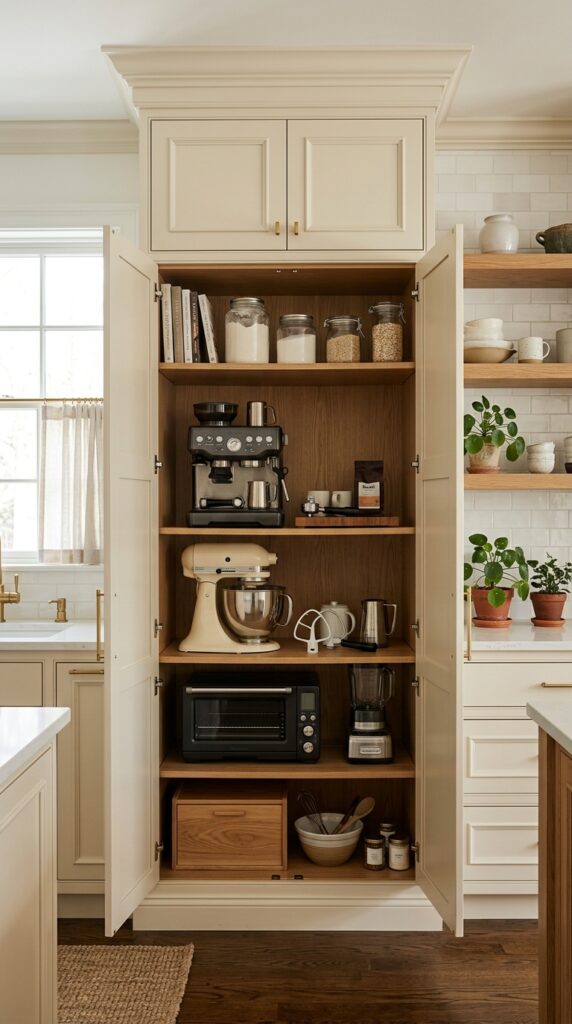 Custom Appliance Garage with Full-Height Cabinetry