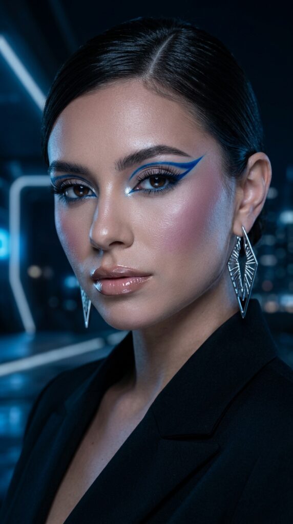 Electric Blue Graphic Wing