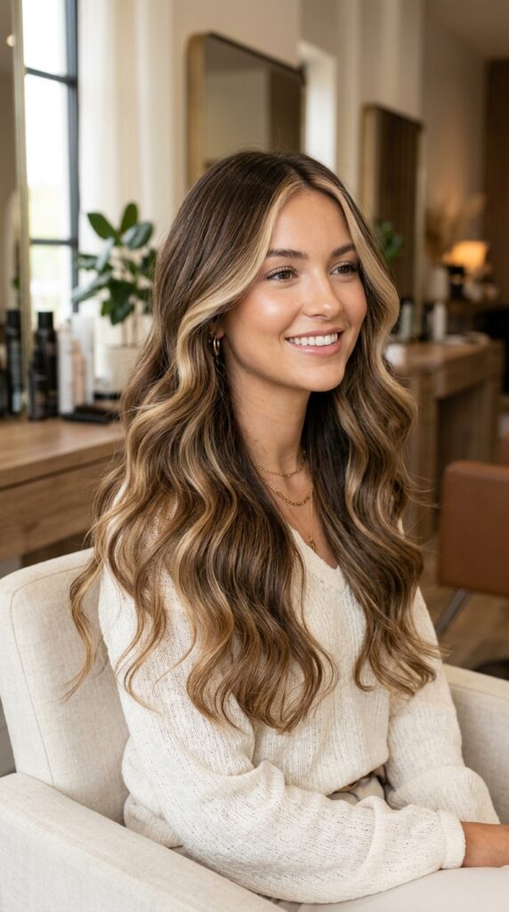 Face Framing Money Piece With Balayage
