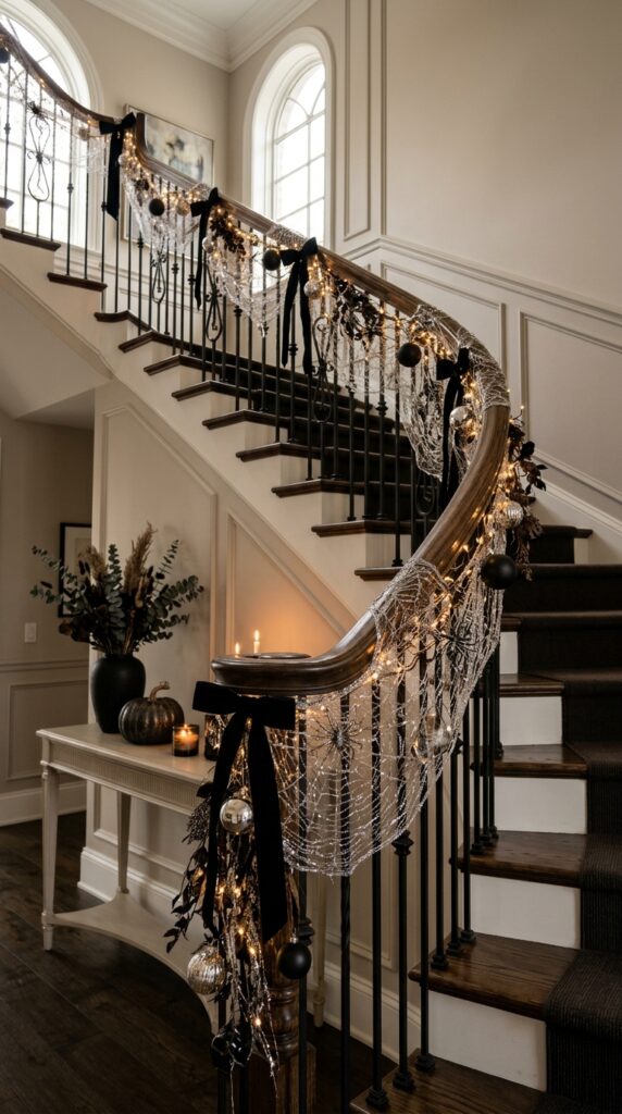 Glamorous Silver Web Staircase