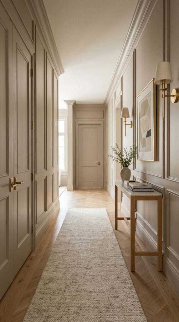 Luxury Neutral Board and Batten Hallway