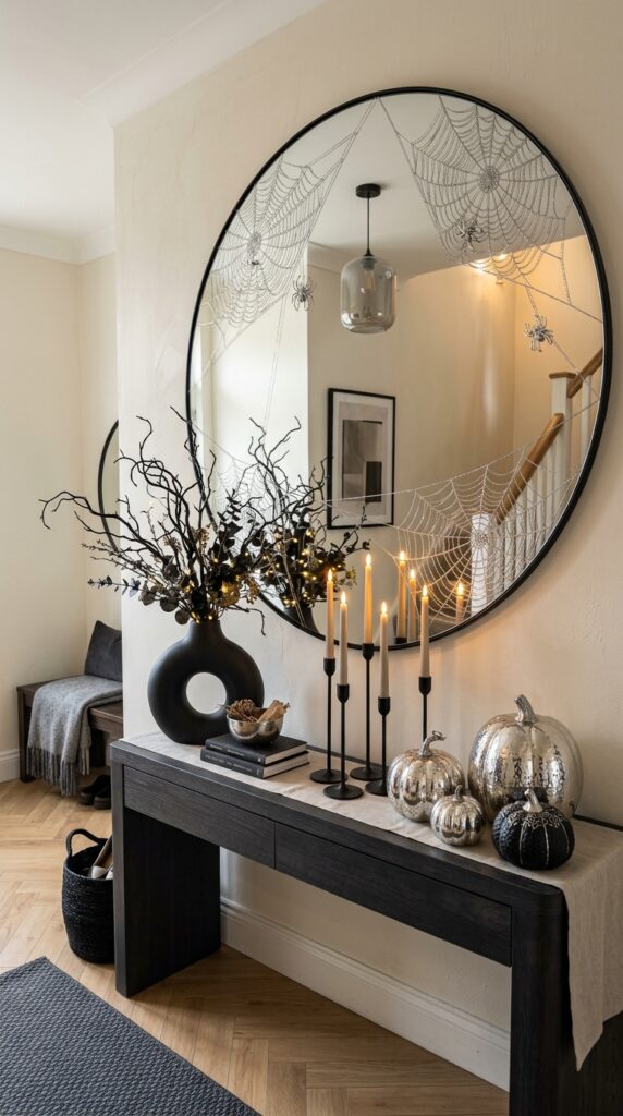 Metallic Silver Web Entryway