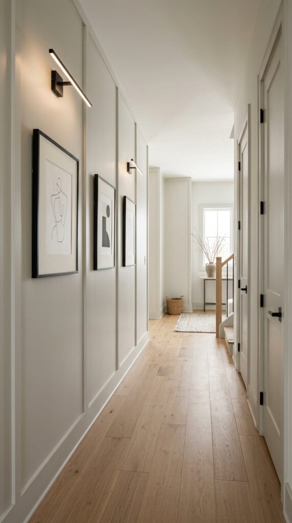 Modern Narrow Batten Hallway