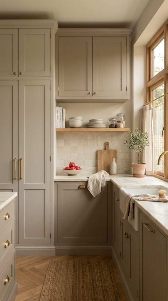 Modern Shaker Cabinet Doors with Flat Hardware