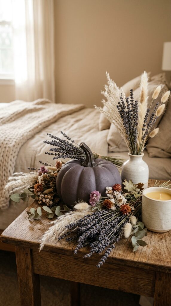 Moody Pumpkin With Dried Lavender
