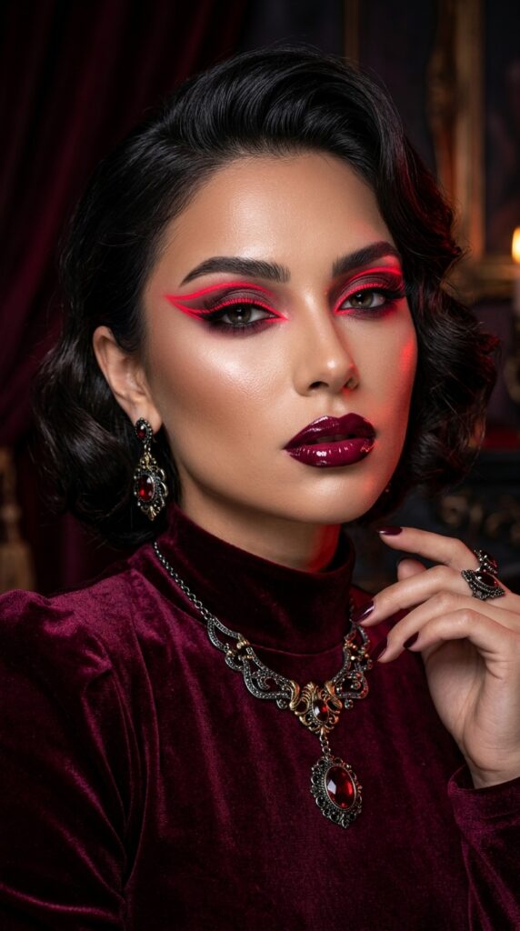 Neon Red Gothic Wing