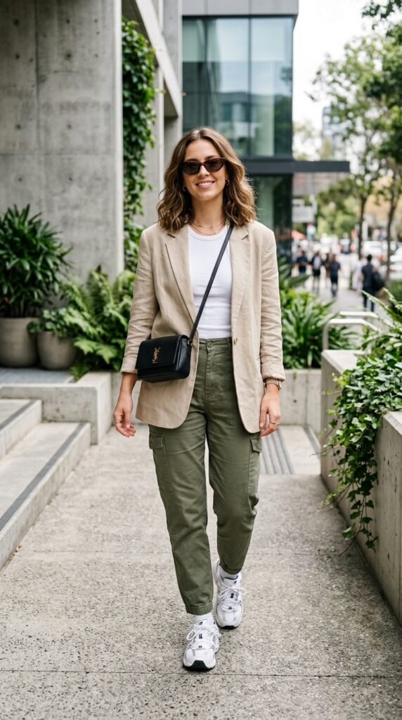 Oversized Blazer With Cargo Pants