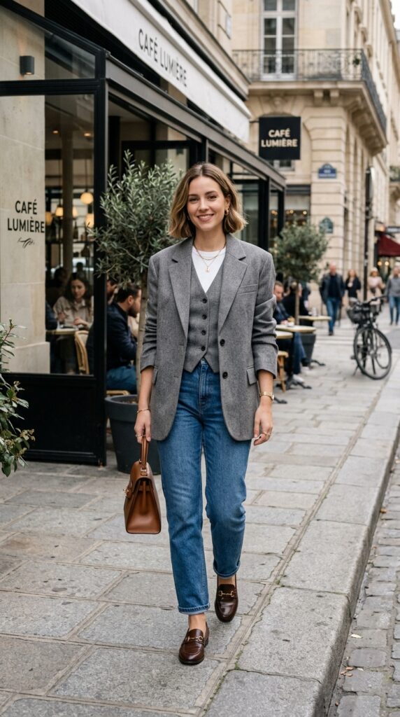 Oversized Blazer With a Matching Vest