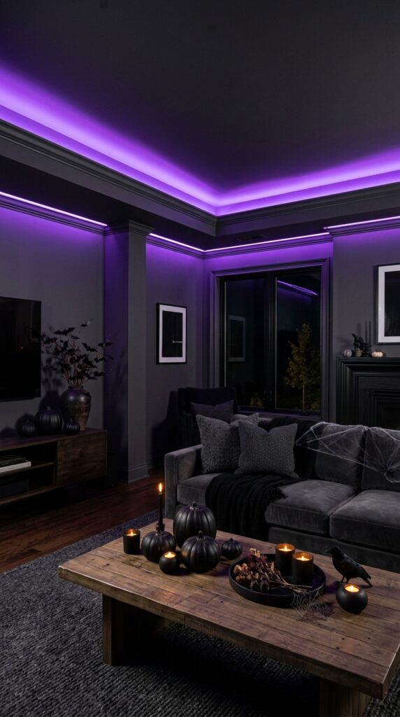 Purple Neon Ceiling Lights
