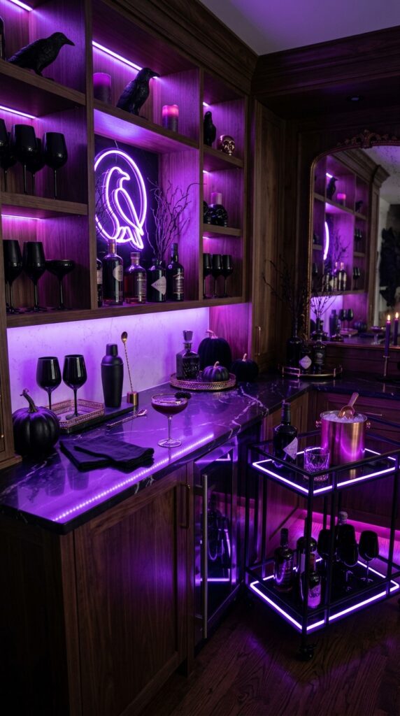 Purple Neon Halloween Bar