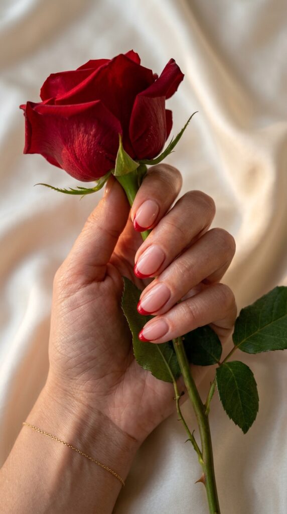 Red Micro French Tips