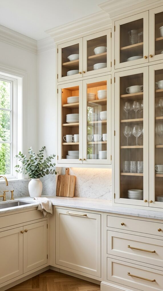 Shaker Cabinet Doors with Glass Panels